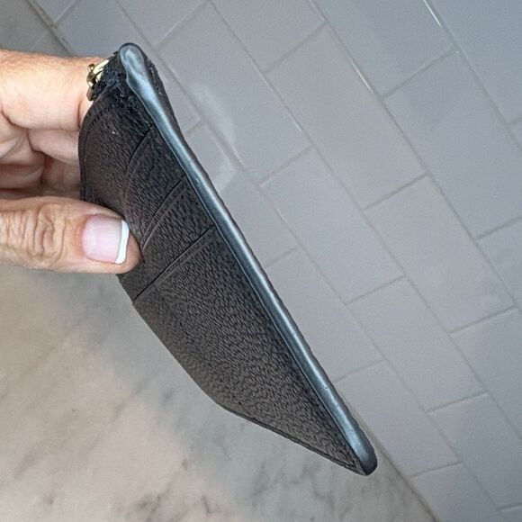 Coach Pebbled Leather Card Holder Pouch Wallet - Picture 8 of 16